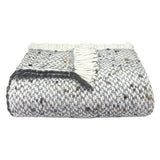 Chunky Gray Weave Alpaca Throw | Ethical Style SLATE + SALT