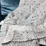 Chunky Gray Weave Alpaca Throw | Ethical Style SLATE + SALT