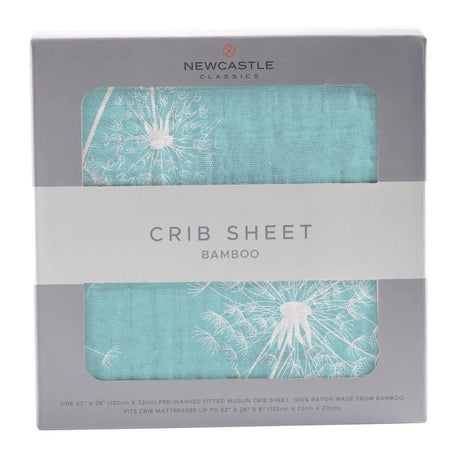 Crib Sheet | Bamboo Muslin - Dandelions Newcastle Classics