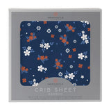 Crib Sheet | Bamboo Muslin - Navy Floral Newcastle Classics