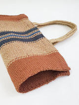 Dora Jute Tote Bag - Multi Light Brown | Artisan Handmade KORISSA