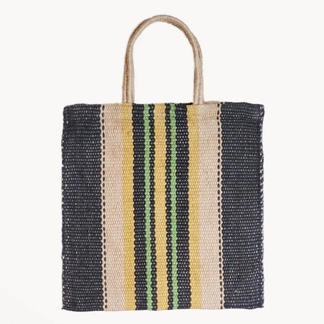 Dora Jute Tote Bag - Multi Navy | Artisan Handmade KORISSA