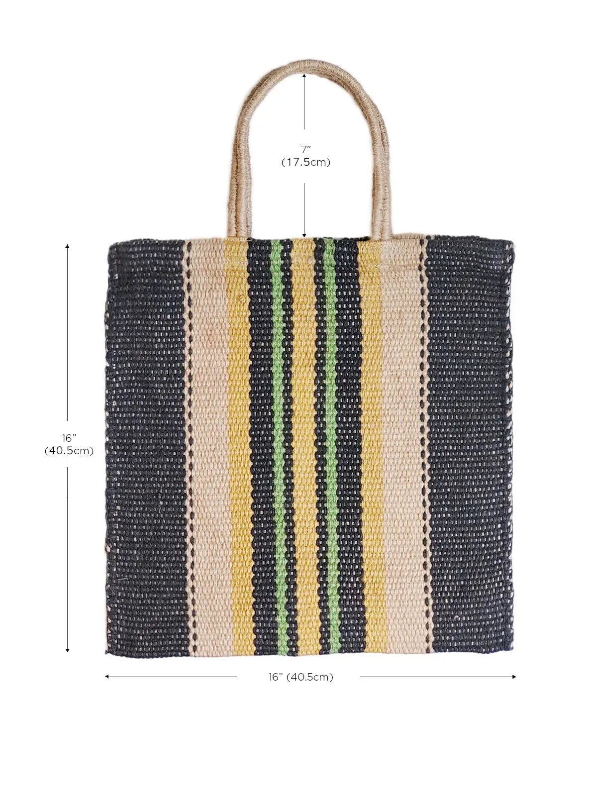 Dora Jute Tote Bag - Multi Navy | Artisan Handmade KORISSA