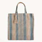 Dora Jute Tote Bag - Pale Green | Artisan Handmade KORISSA