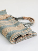 Dora Jute Tote Bag - Pale Green | Artisan Handmade KORISSA