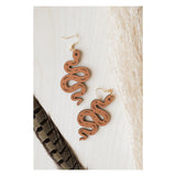 Earrings | 'Terracotta Boho Snake' Handmade Jewelry Honest Outlaws