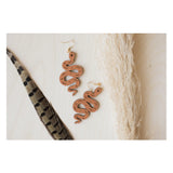 Earrings | 'Terracotta Boho Snake' Handmade Jewelry Honest Outlaws