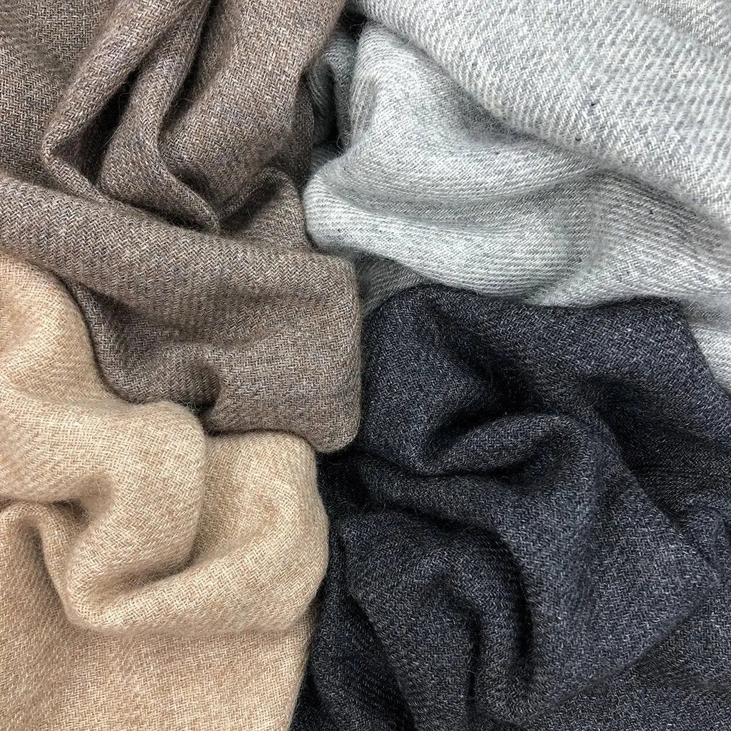 Espresso Handloom Cashmere Scarf | Ethical Style SLATE + SALT