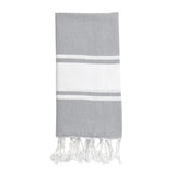 Essential Stripe Turkish Hand Towel | 100% Natural Fibers SLATE + SALT