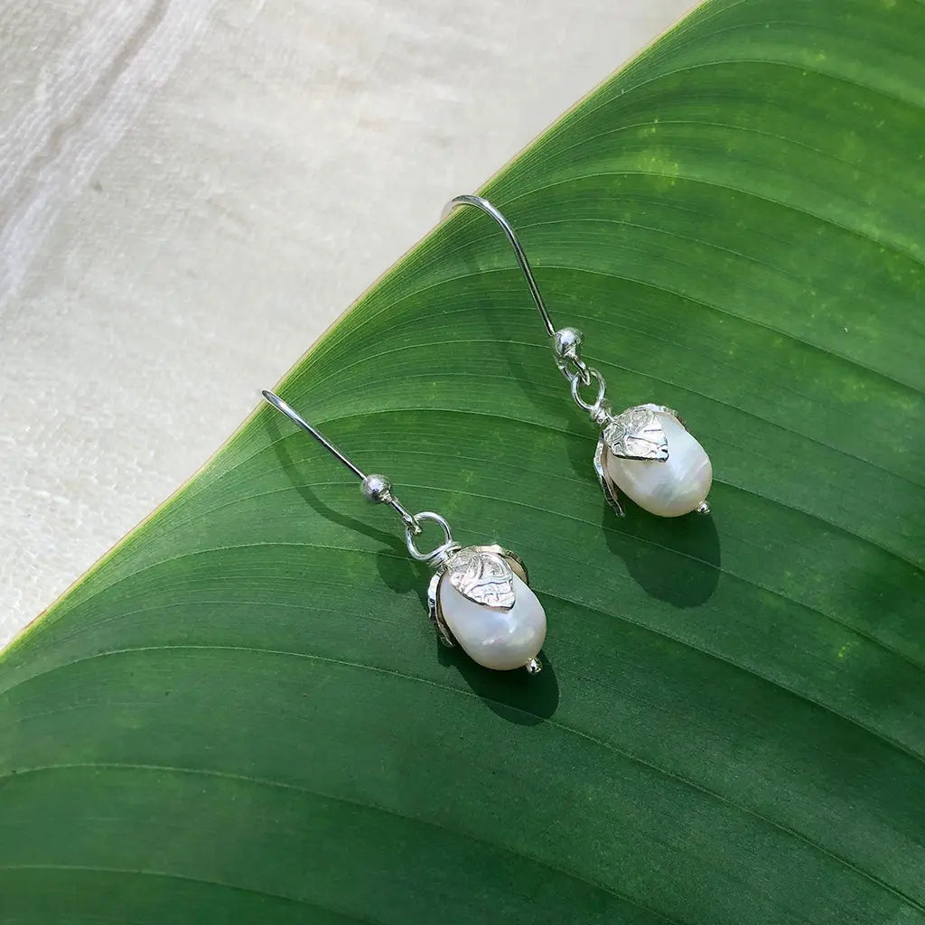 Freshwater Pearl Teardrop Earrings Allpa