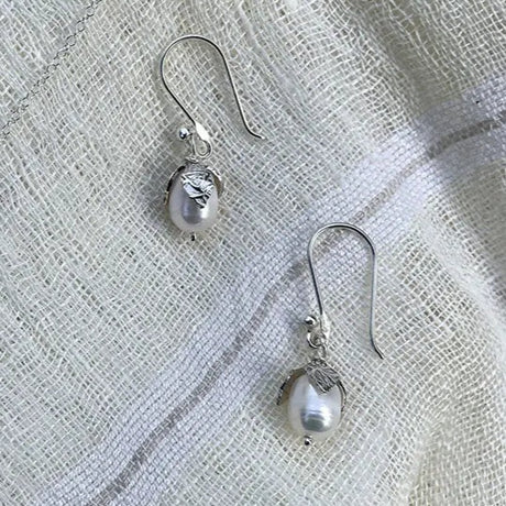 Freshwater Pearl Teardrop Earrings Allpa