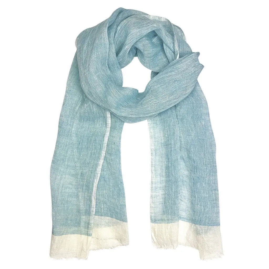 Gauze Linen Two Tone Scarf | Ethical Style SLATE + SALT