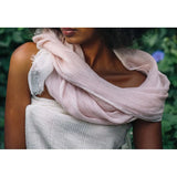 Gauze Linen Two Tone Scarf | Ethical Style SLATE + SALT