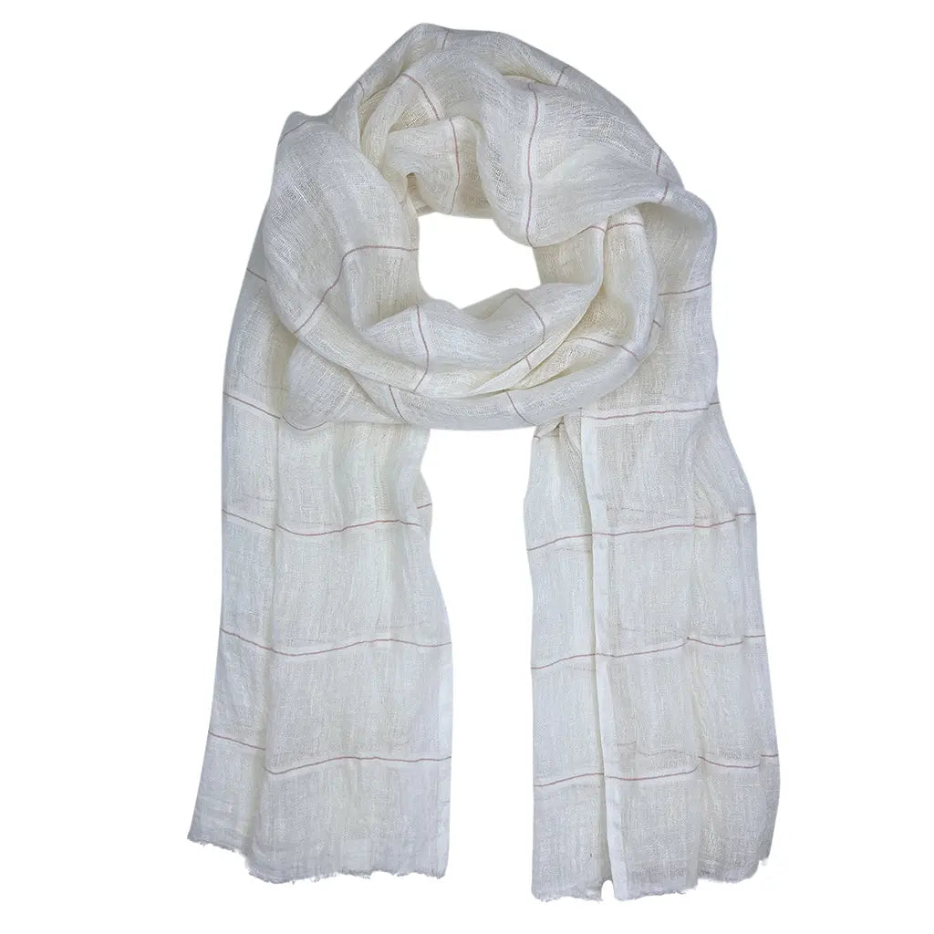 Gauze Stripe Linen Wrap | Ethical Style SLATE + SALT