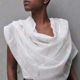 Gauze Stripe Linen Wrap | Ethical Style SLATE + SALT