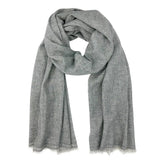 Gray Handloom Cashmere Scarf | Ethical Style SLATE + SALT