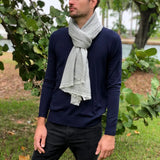 Gray Handloom Cashmere Scarf | Ethical Style SLATE + SALT