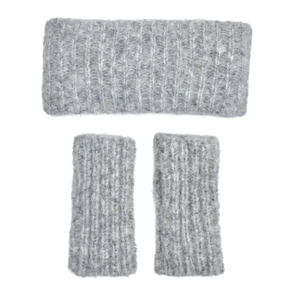 Gray Ribbed Alpaca Gloves | Ethical Style SLATE + SALT