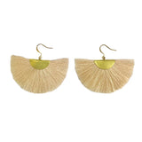 Half Moon Fan Earrings Hmong Tribe