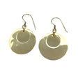 Hammered Circle Bombshell Earrings | Artisan Made Cambodian Artisans