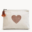 Hand Screen Printed Cotton Canvas Pouch - Love KORISSA