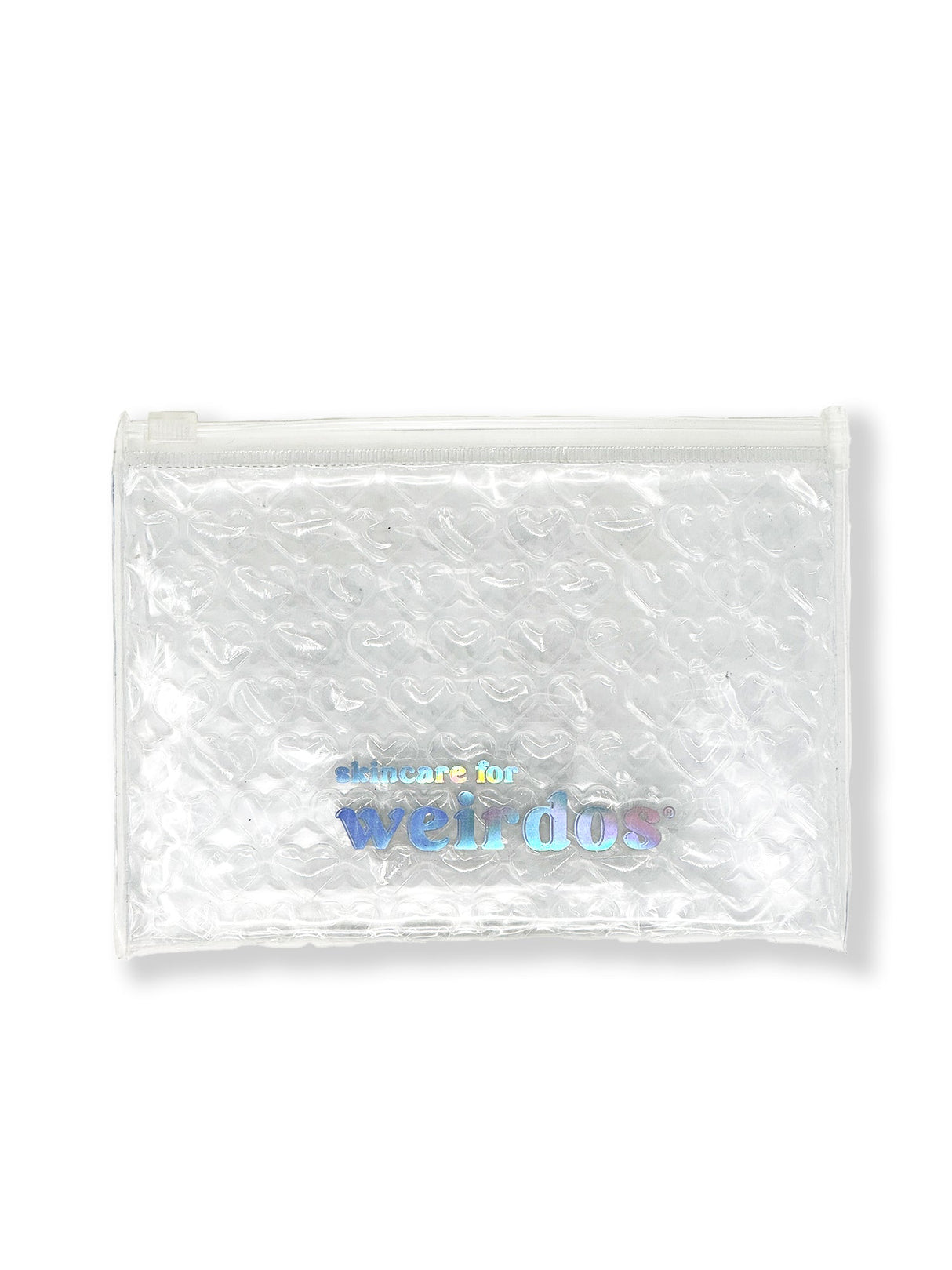 Heart Bubble Zip Pouch - Clear-0