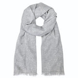 Heathered Gray Handloom Cashmere Scarf | Ethical Style SLATE + SALT