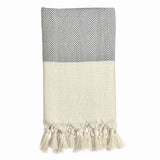 Herringbone Turkish Hand Towel | 100% Natural Fibers SLATE + SALT