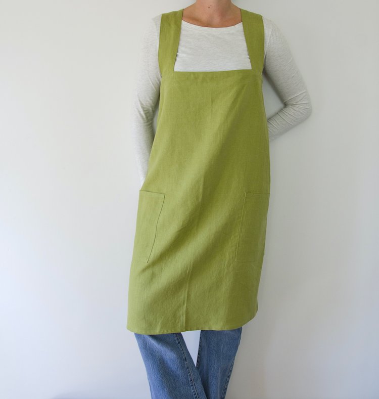 Block Smock Japanese Apron | Eco Friendly Textiles-8