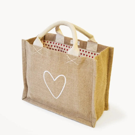 Jute Canvas Gift Bag - Love KORISSA