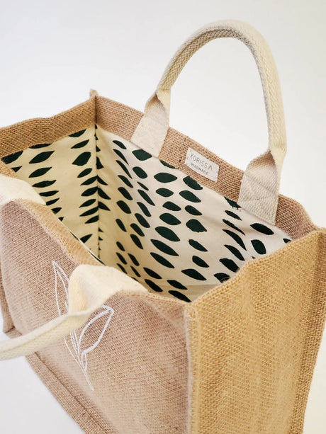 Jute Canvas Gift Bag - Nature KORISSA