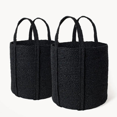 Kata Basket with handle - Black KORISSA