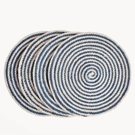 Kata Spiral Placemat - Blue (Set of 4) KORISSA