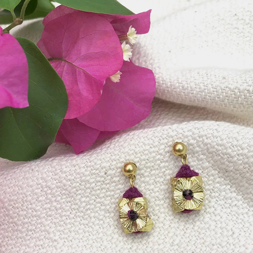 Keya Flower Earrings India Women's Co-op