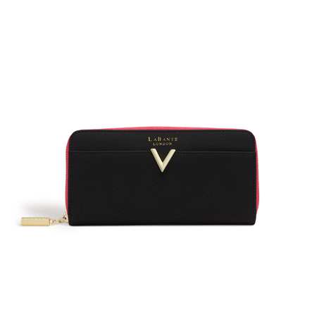 Black Two-Tone Wallet | Vegan Leather-0