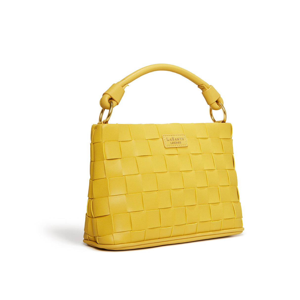 Mustard Handwoven Bag | Vegan Leather-3