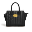 Black Demi Tote Bag | Vegan Leather-0