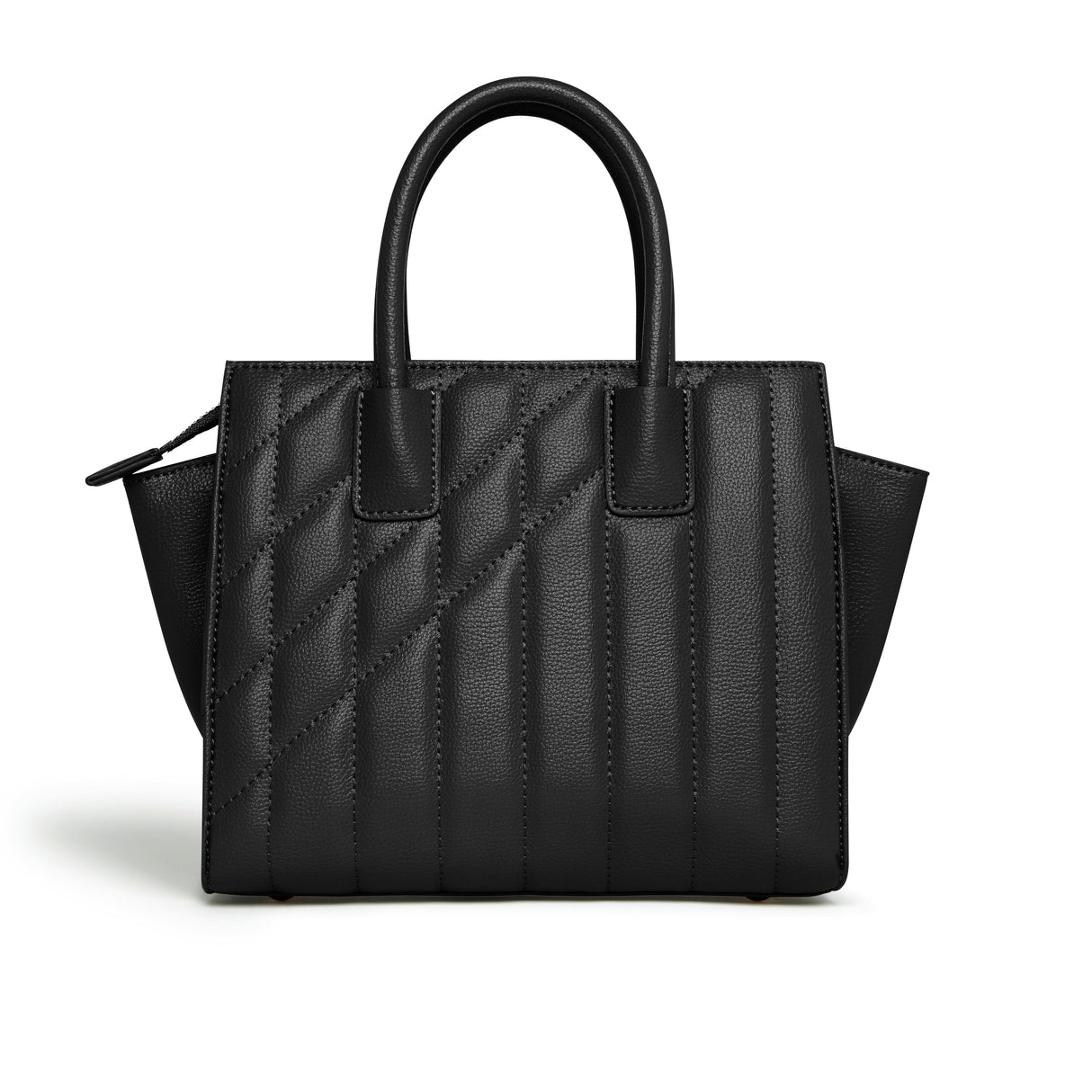 Black Demi Tote Bag | Vegan Leather-3