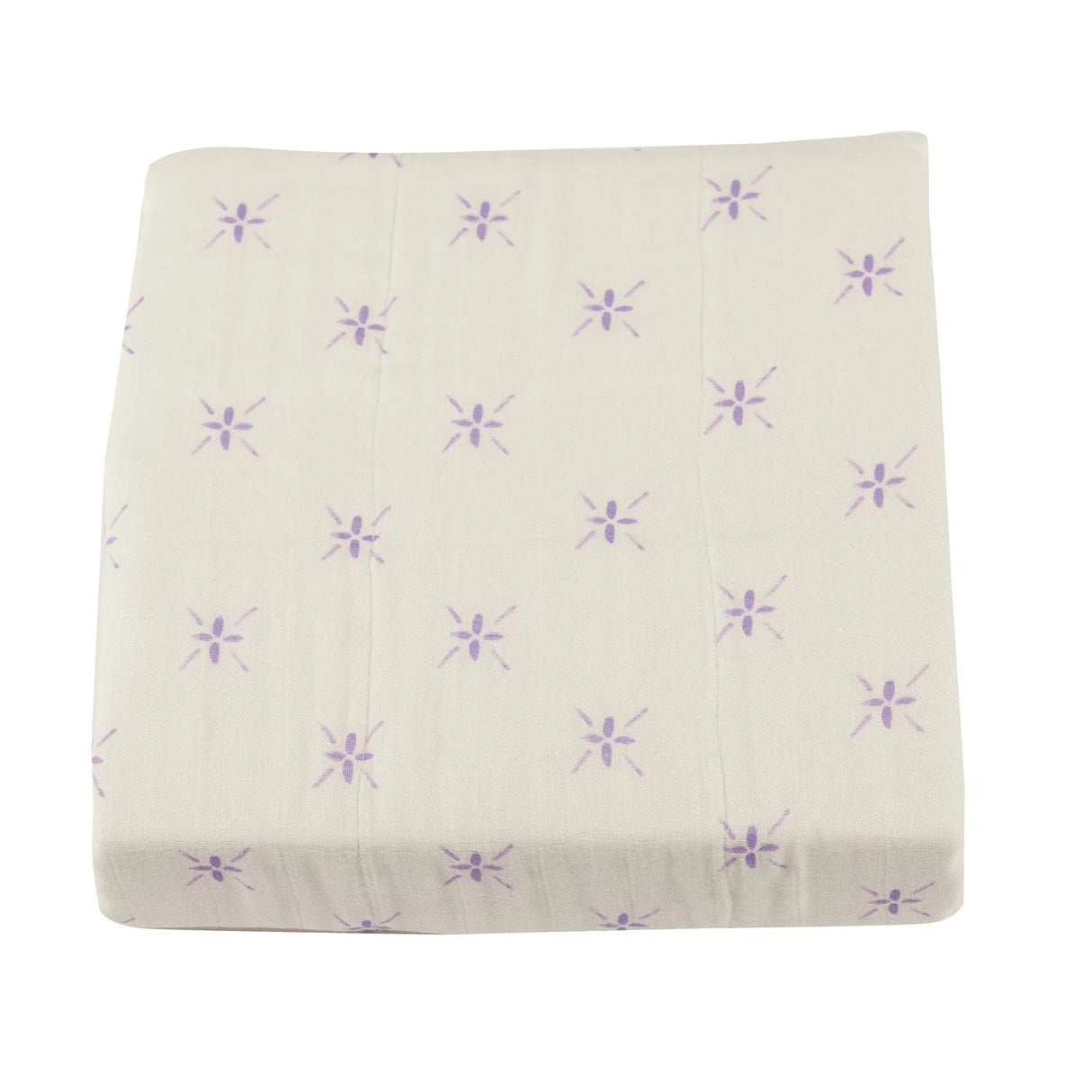 Lavender Flower and White Bamboo Muslin Newcastle Blanket Newcastle Classics