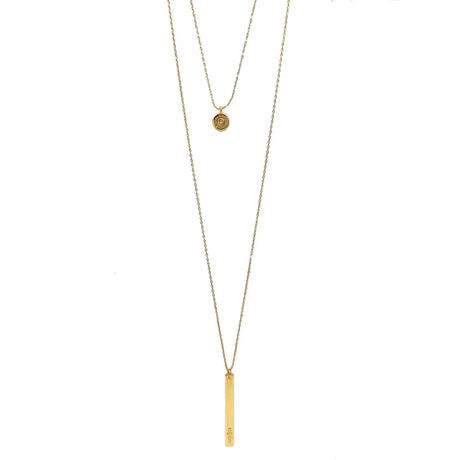 Layered Bar Bullet Necklace | Artisan Made Cambodian Artisans