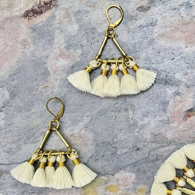 Lola Fan Earrings | Artisan Made India Women's Co-op