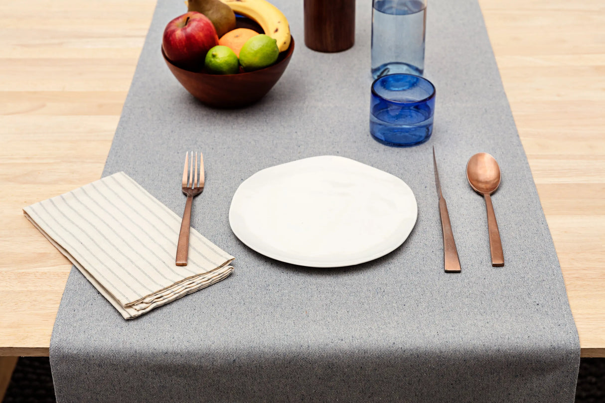 MEEMA Table Runner / Blue | Upcycled Cotton MEEMA