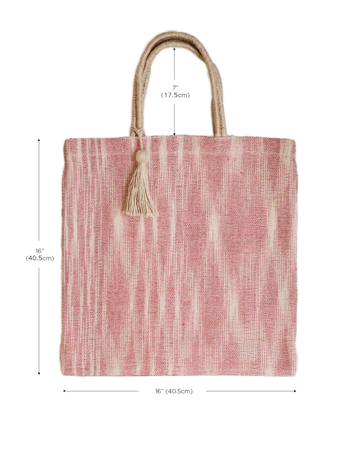 Nadi Jute Tote Bag - Red | Artisan Handmade KORISSA