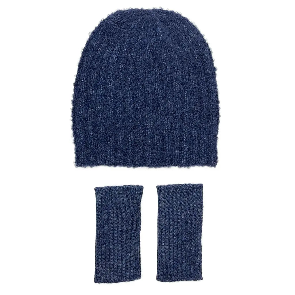 Navy Loop Knit Alpaca Beanie | Ethical Style SLATE + SALT