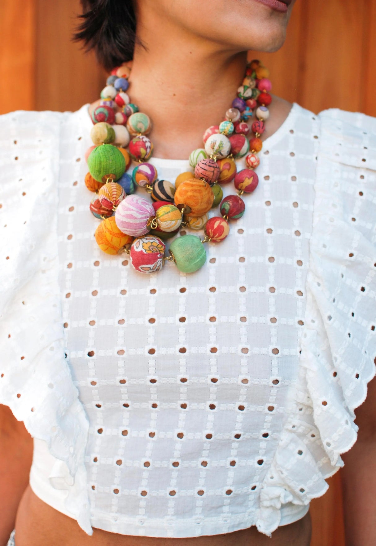 Necklace | Artisan Kantha Jewelry Orb Sumiye Co