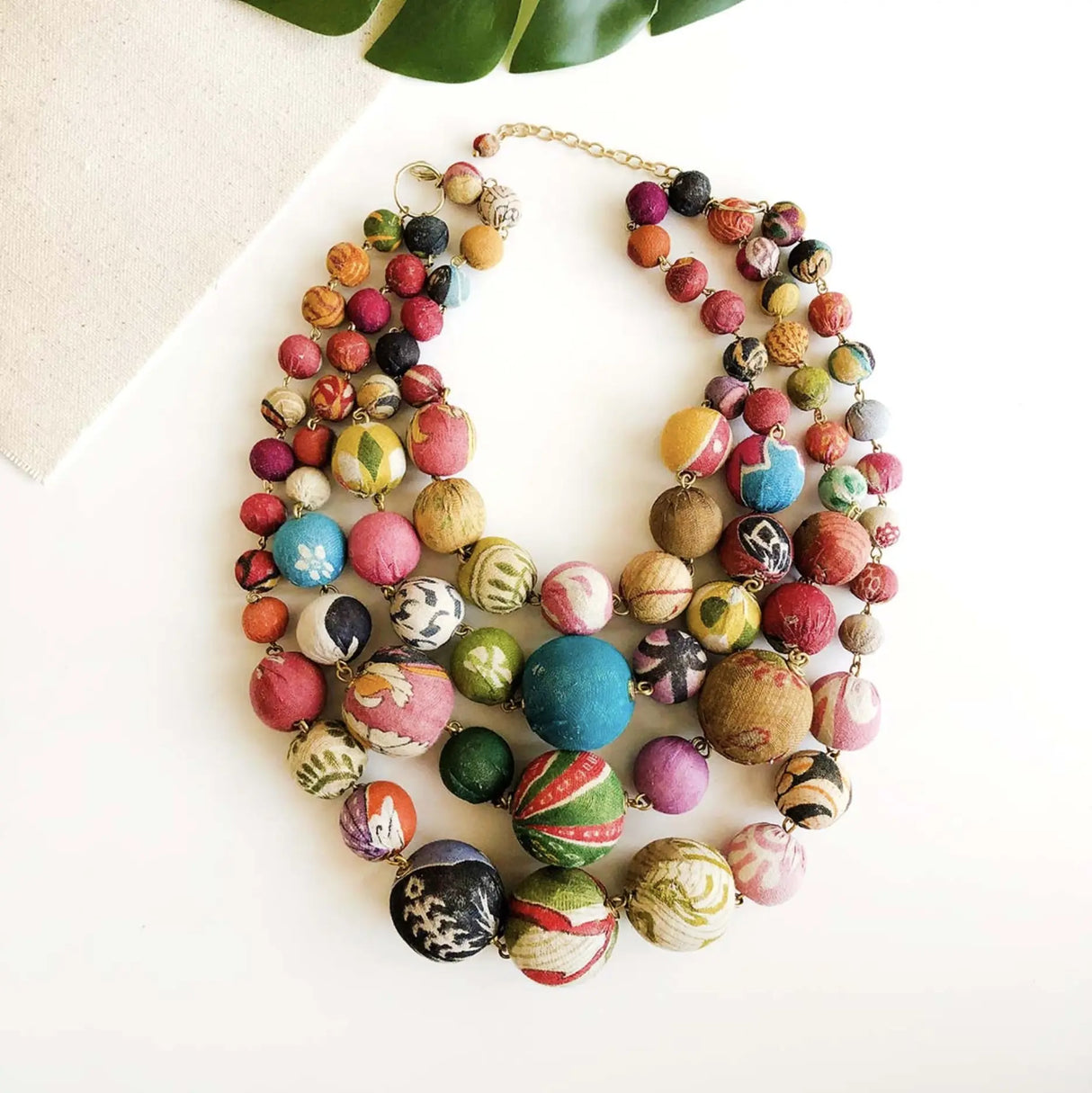 Necklace | Artisan Kantha Jewelry Orb Sumiye Co