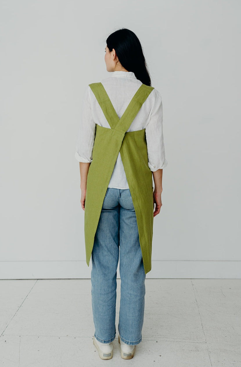 Block Smock Japanese Apron | Eco Friendly Textiles-1