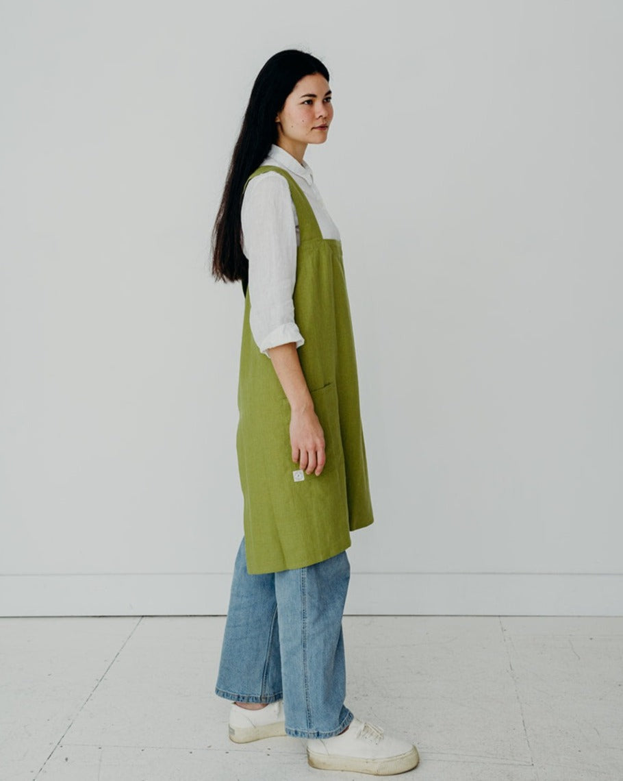 Block Smock Japanese Apron | Eco Friendly Textiles-0