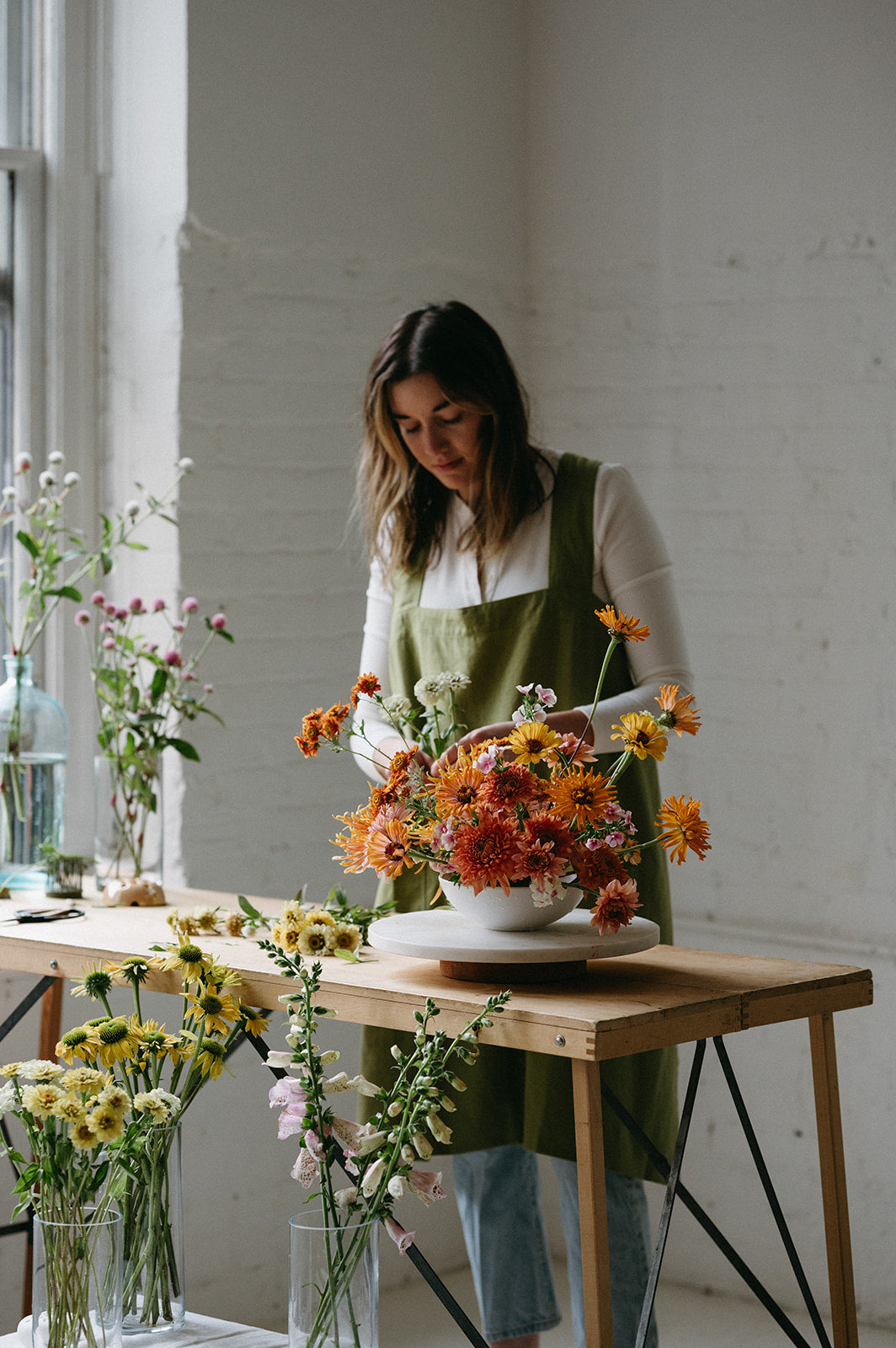 Block Smock Japanese Apron | Eco Friendly Textiles-3