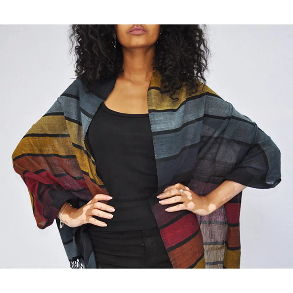 Rainbow Wrap Scarf | Ethical Style SLATE + SALT